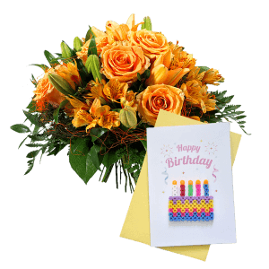 Yellow Bouquet with Greeting Card